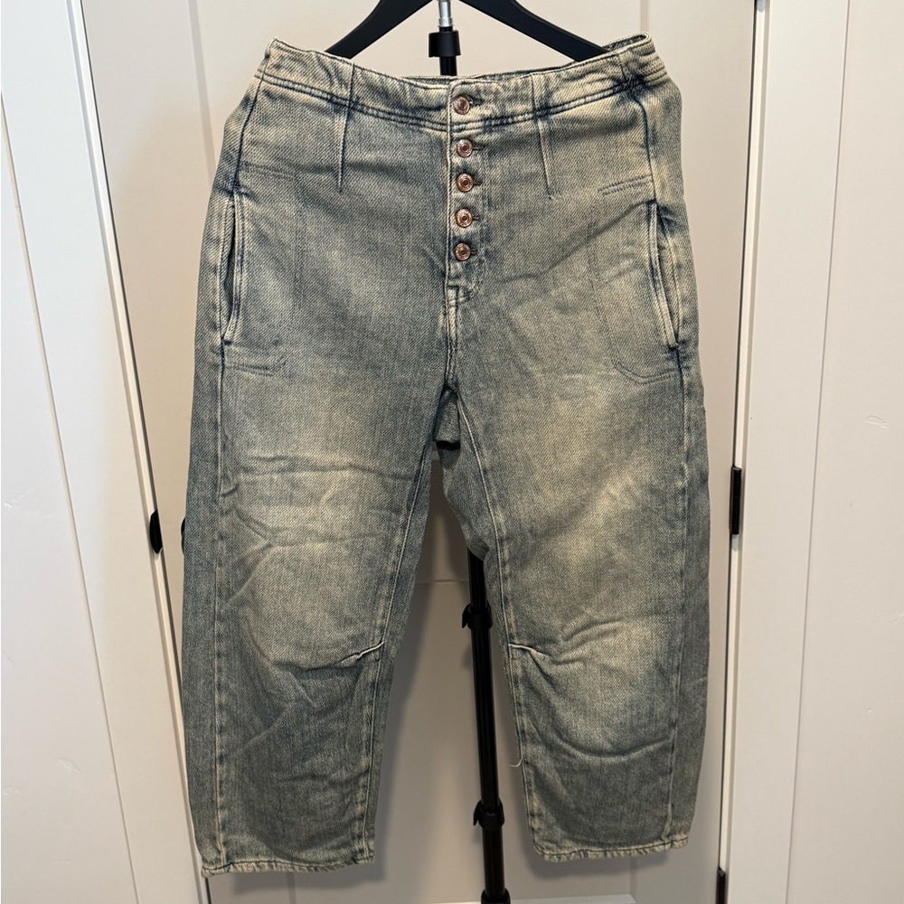 We The Free Relaxed Gray Jeans (Free People)